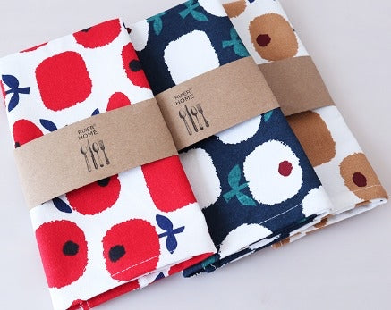 Cotton Flower Kitchen Towel - Pack of 3