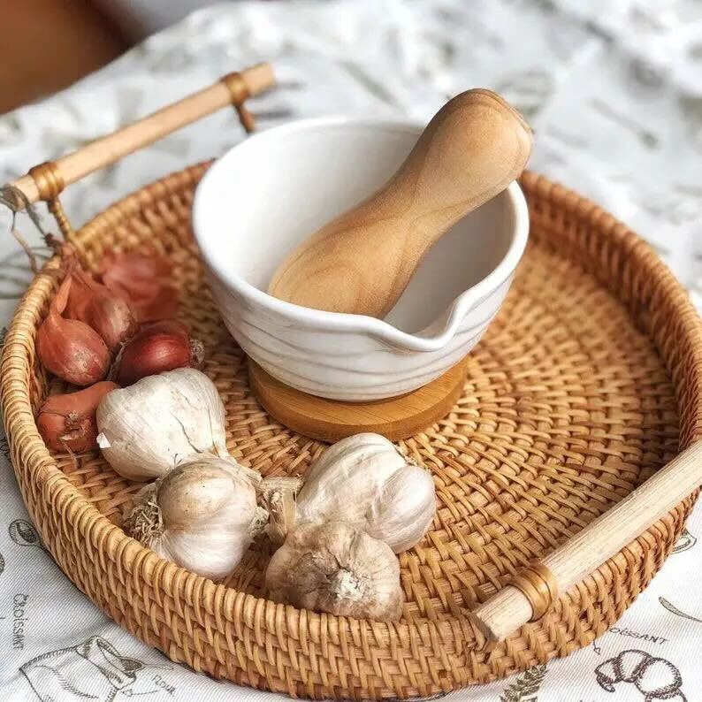 Woven Tray with Handles