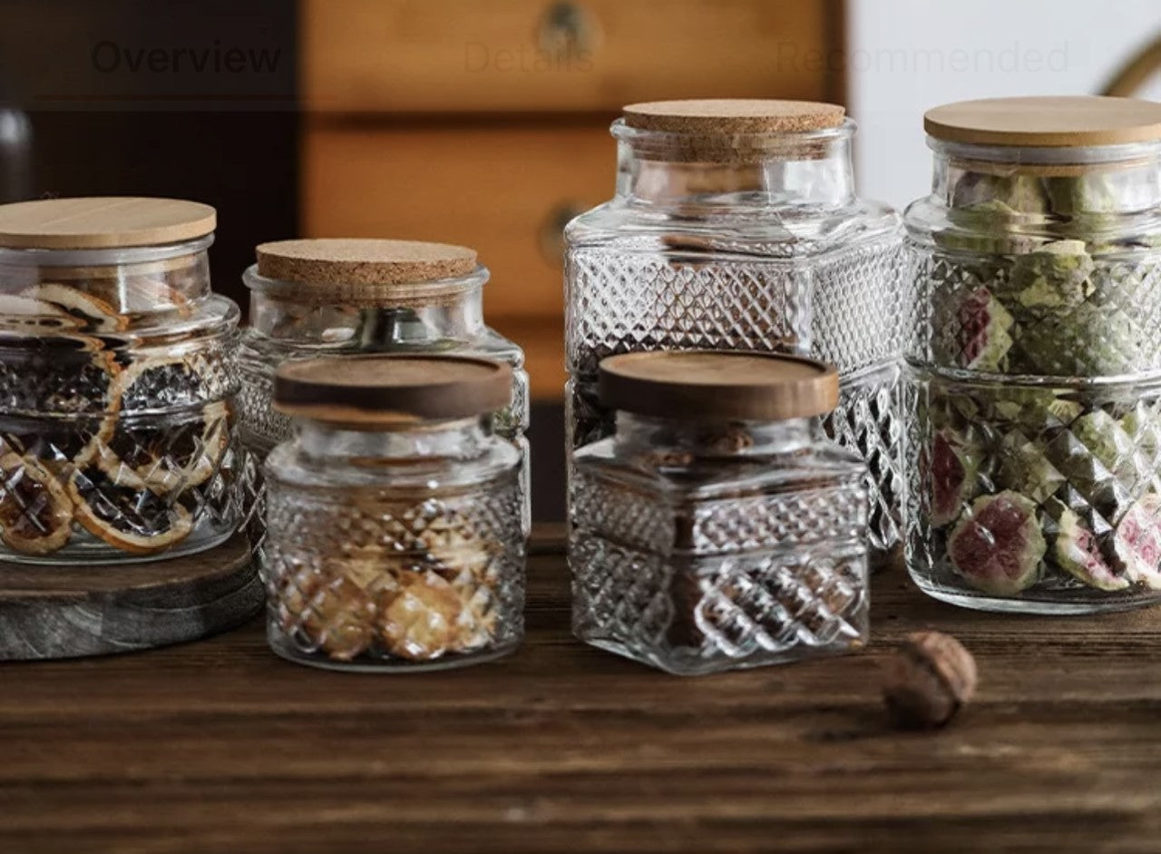 Sophisticated Round Glass Container