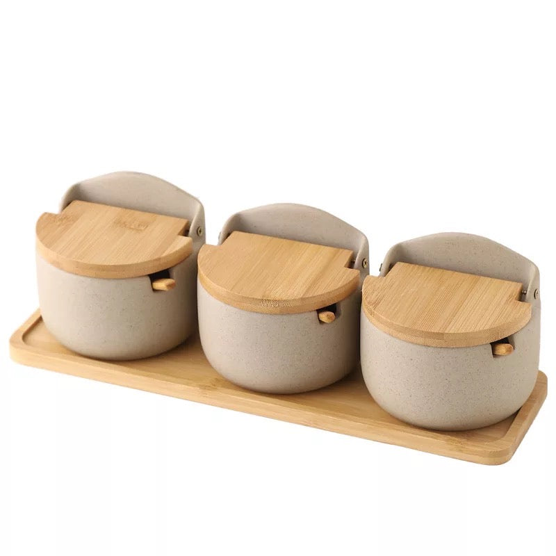 Japanese Style Canister Set of 3