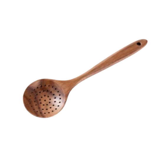 Large Wooden Strainer Spoon